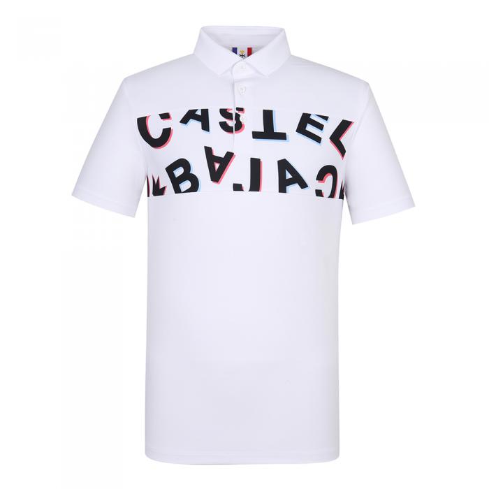 남성 액티비티 로고 아트웍 카라 반팔 티셔츠