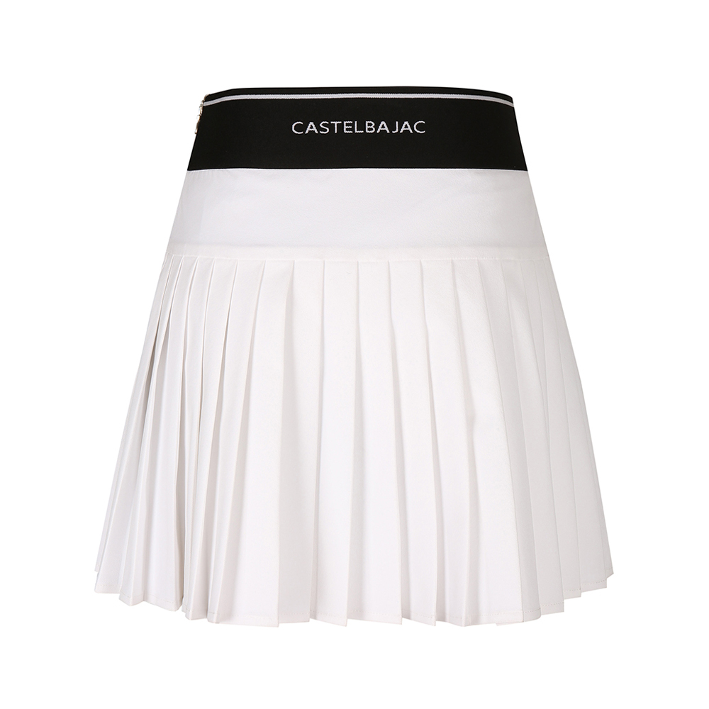 Finish line short pleats skirt (White)